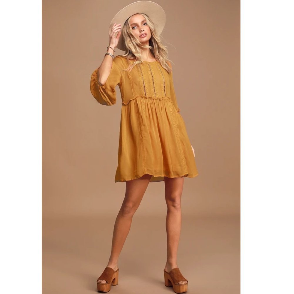 Crochet Lace Babydoll Dress
